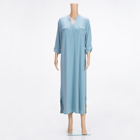 Forest-Green-Long-Sleeve-Nightgown