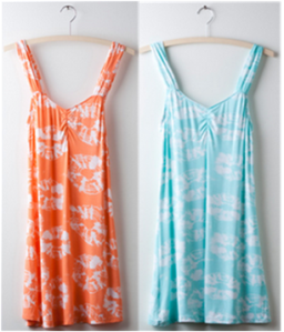 Babe Nightgown – Orange and Turquoise